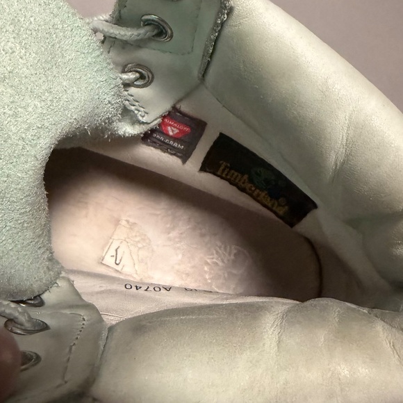 Light green Timberland shoes size 8M - Picture 6 of 9